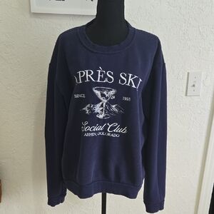 Après Ski Women's Crewneck Sweater - Deep Blue